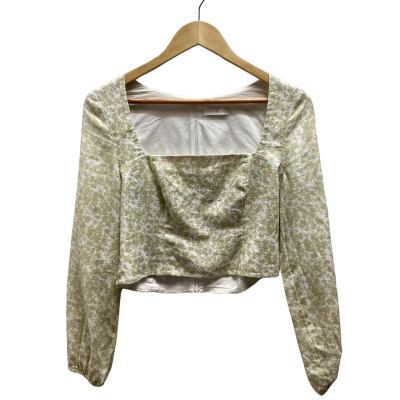 Kookai Size 40 Floral Patterned Long Sleeve Top