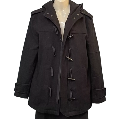 Jonathan Adams Mens  Size S Fleece / Hood Jacket / Winter Jacket Black  