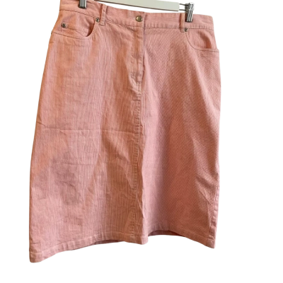 “Aero” Womens  Skirt - Size 16 Striped - orange /white