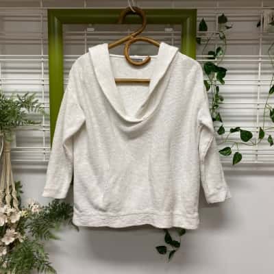  James Perse Los Angeles Womens  Size 1 3/4 Sleeve Top White 