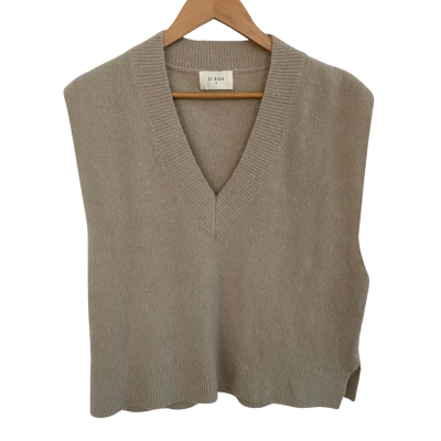 Dissh Womens  Size M Sweater Vest / V-Neck Jumper Grey 
