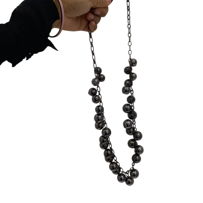 Express Women's Chunky Beaded Necklace Black  