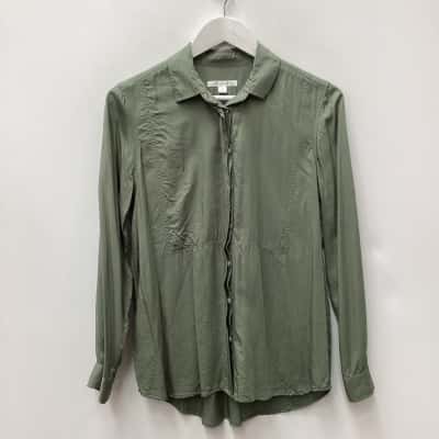 Trenery Long Sleeve 100% Modal Blouse - Size S