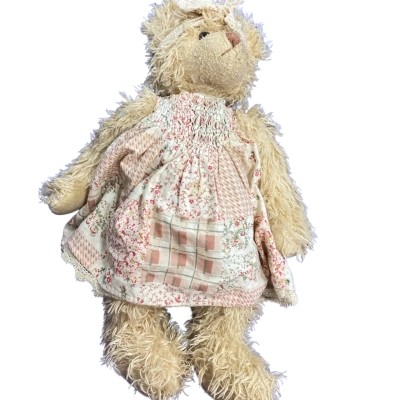 Settler Bears. 40cm female bear in dress.