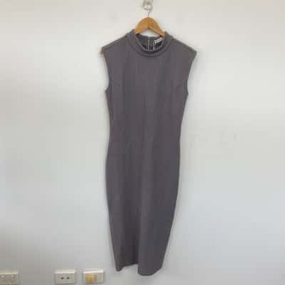 Ruby Sees All Grey Knit Jean Genie Dress Size 12 