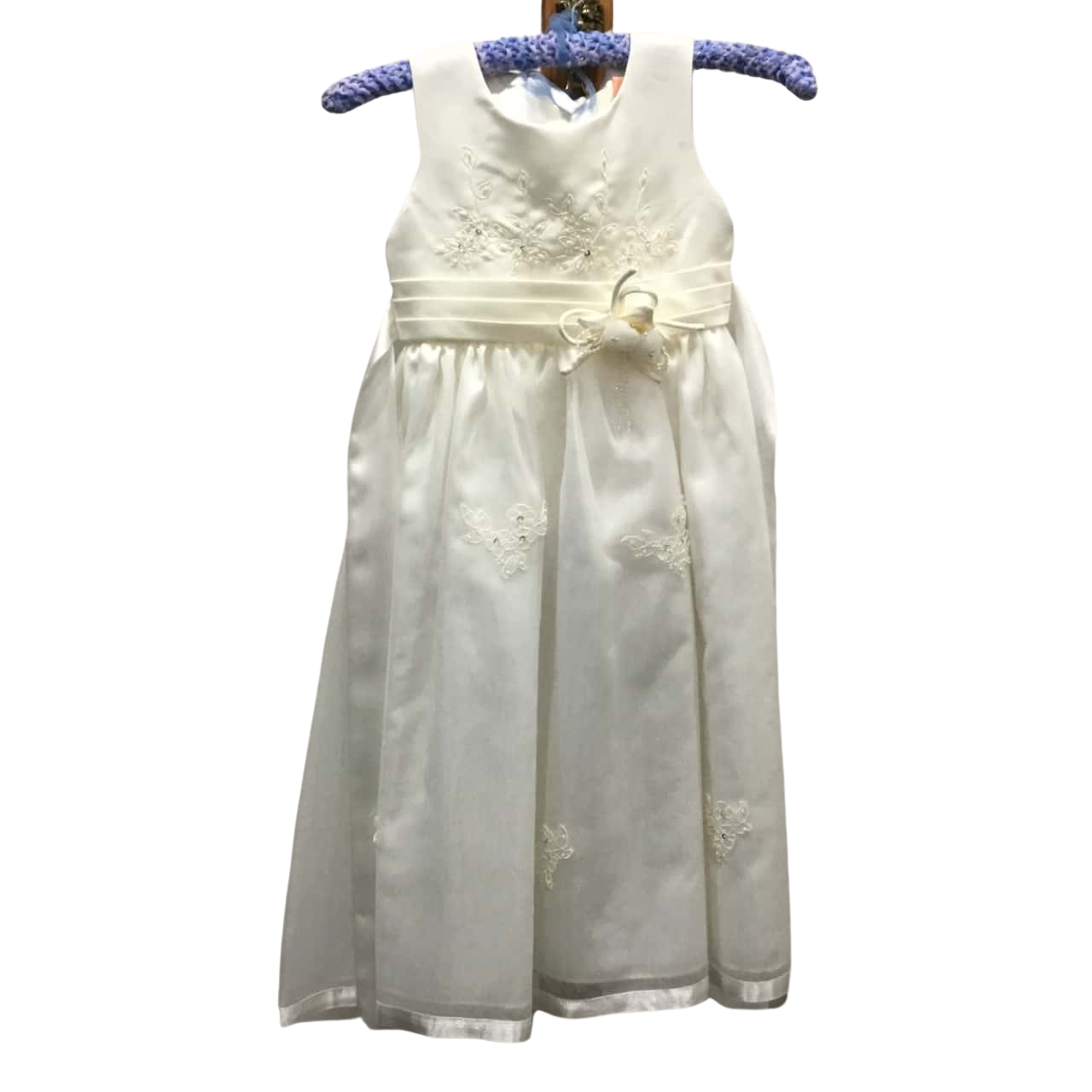 A fab Fashions Cream Flower Girl Dress