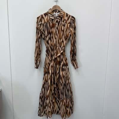 Forever New Long Sleeve Shirt Maxi Dress - Size 8 