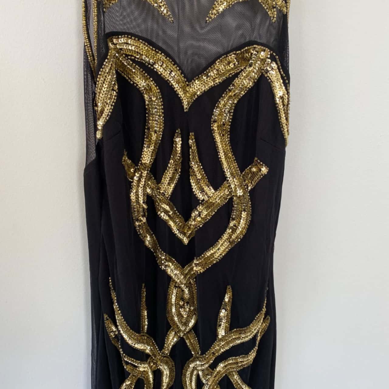green emerald velvet dress Black/Gold Ombr Lurex Bustier Gown with Train