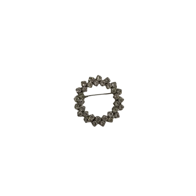  Womens Silver Tone Diamanté Brooch 