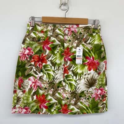 Tommy Bahama Coconut Paradise Perfect Denim Mini Skirt Size 2 