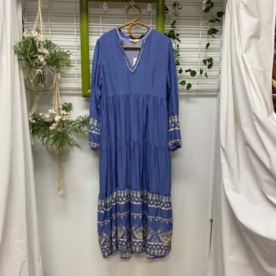 Adrift Btand New With Tags  Womens  Size M Long Sleeve Dress Blue 