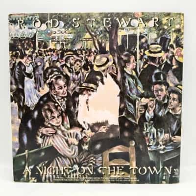 Rod Stewart - A Night On The Town 12" Vinyl Record Released 1976. Note Front Cover Damaged