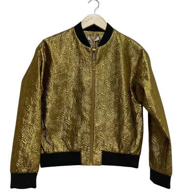 Sass & Bide Womens  Size 36 Bomber Jacket Black  / Gold 
