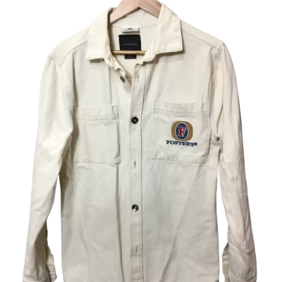 Cotton On Mens  Size S Denim Over Shirt Cream 