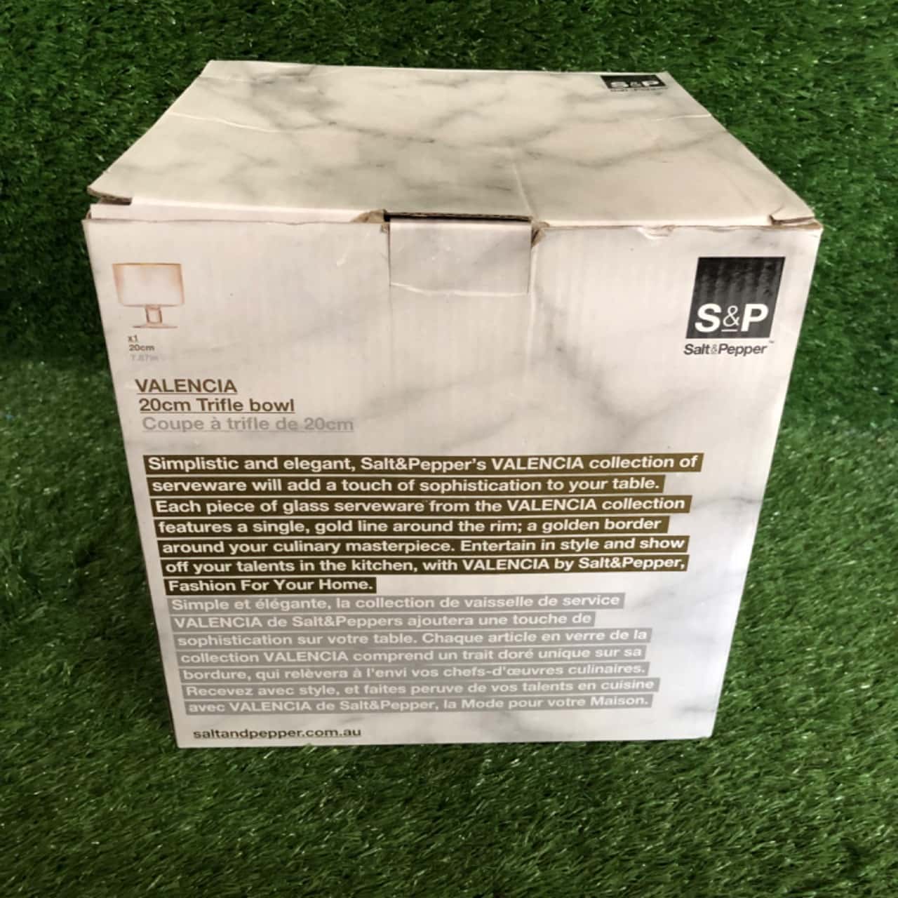 S&P Valencia Trifle Bowl With Gold Rim 20cm (New)(s)