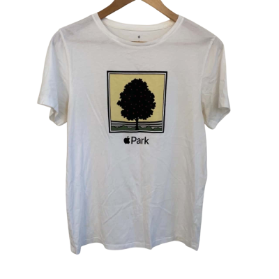 Apple Womens  Size S Short Sleeve Top White 