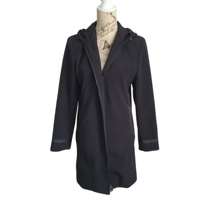 Anne Klein Womens  Size S Hooded Jacket/Coat Black  