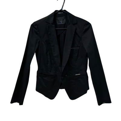 Guess Womens Size XS Black Cropped Suit Jacket