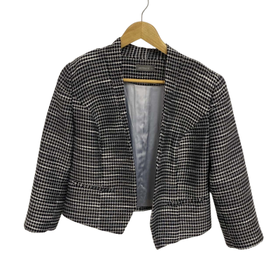 Jacqui-E Womens  Size 12 Black  / White Blazer