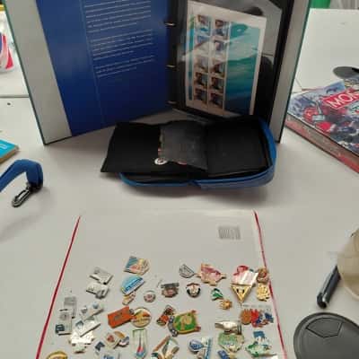 Olympics Pins and stamps 