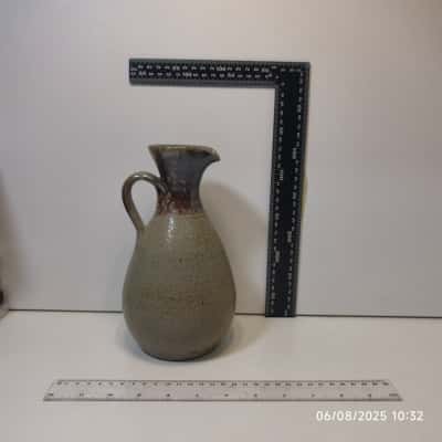Bendigo Pottery Handled Tall Pourer Pitcher Jug Brown Earthy 