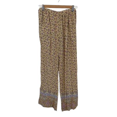 Billabong Womens  Size S Ankle Length Pants / Wide Leg Pants Floral / Pink  / Yellow 