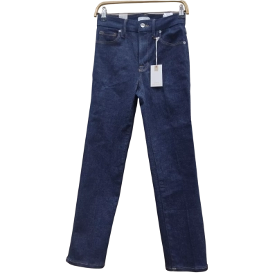 Good American Womens Size 12 / 6 Straight Leg Jeans Navy Blue (4)