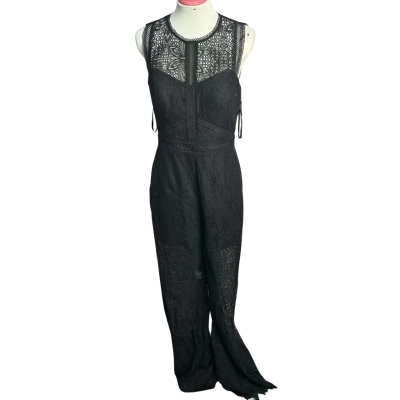 Forever New Womens  Size 10 Short Sleeve Jumpsuit Black  