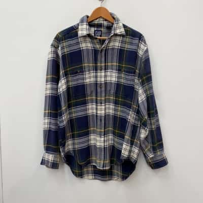 Gap 100% Cotton Check Shirt - Size M 