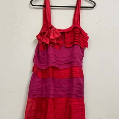 Alannah Hill Womens Size 12 Sleeveless Dress  Pink  / Red 
