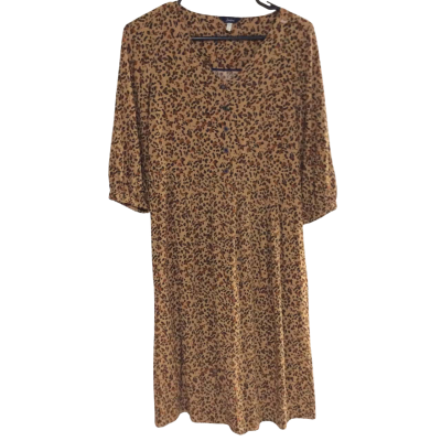 Joules Womens  Size 6 Mini Dress Animal print / Black  / Brown 