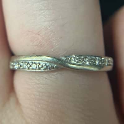 9ct White Gold Diamond Wedding Band