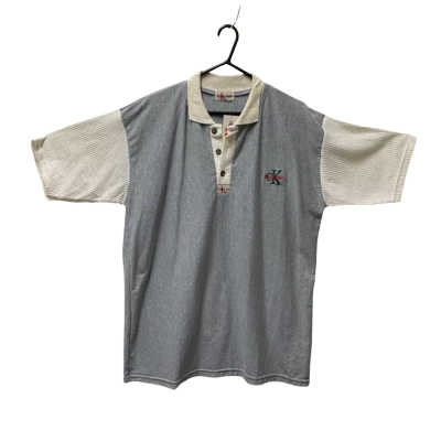 Calvin Klein Shirt Mens  Size XL Grey / Off White 