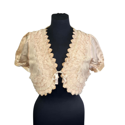 Moiselle  Silk Cropped Jacket Champagne Pink