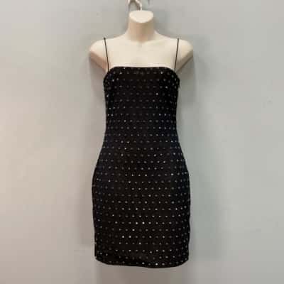 Misha Womens  Size 8 Mini Dress Black with studs