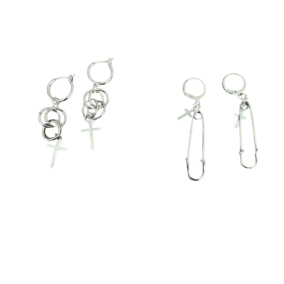 Unbranded Women's Earrings 2 Pairs Cross Costume Jewellery 
