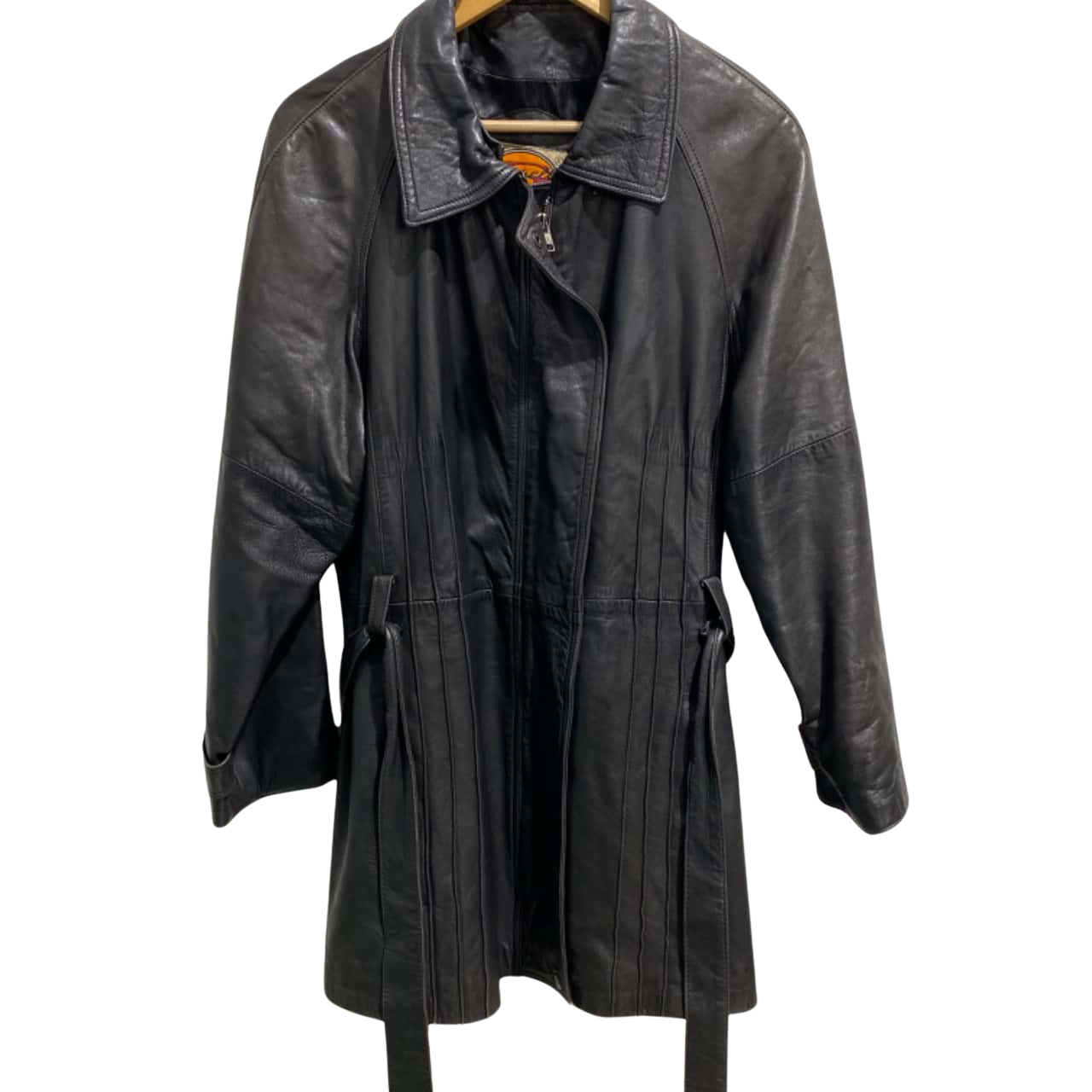 Donna Donna Womens Size L Leather / Winter Jacket Black (s)