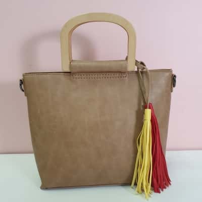 Black Caviar Women's Tote Bag With Tassels