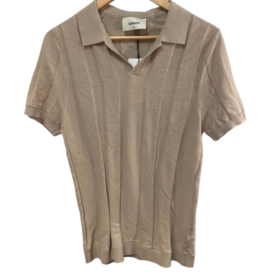 BNWT Unison Mens Size XS Polo Shirt Beige 