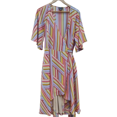 City Chic Womens Size S Wrap Dress Multicoloured (3)