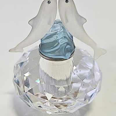 Swarovski Crystal Dolphins Secrets Perfume Bottle.
