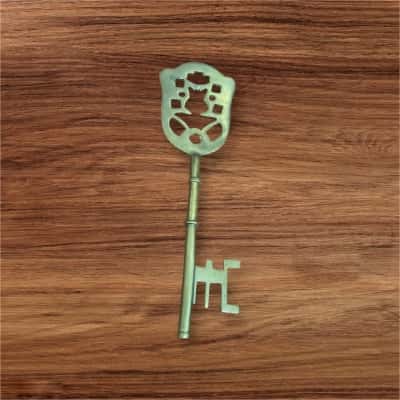 Decorative 24cm brass skeleton key 