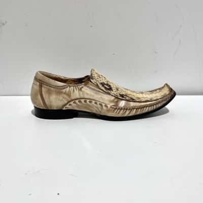 Jag Mens  Size 8 Dress shoes Beige Snakeskin 