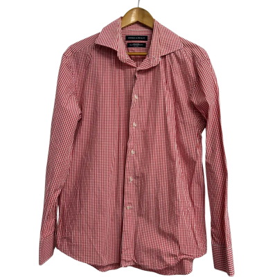 Rhodes & Beckett Mens Size 43/17 Red Checked Shirt