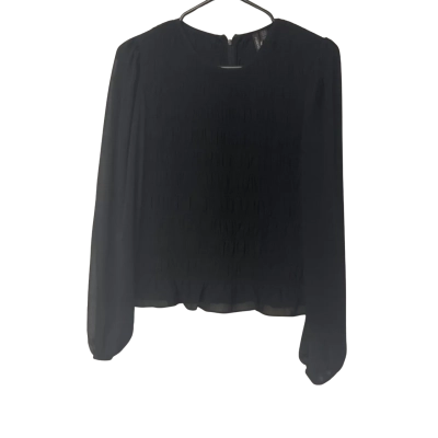 Womens Forever New Size 12 Long Sleeve Top Black  