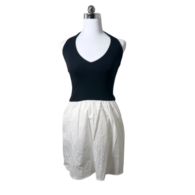 Kookai Womens  Size 8 Halter Neck Dress Black  / White 