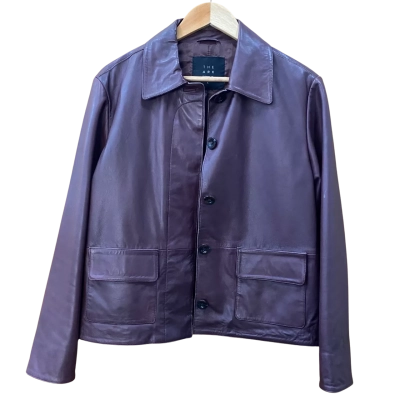 The Ark Clothing Co Burgundy Leather Type Jacket Size S  