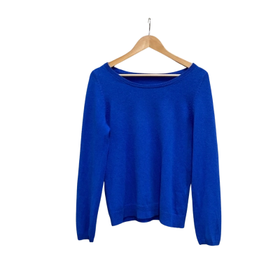 Skin and Threads Womens  Size 1 Cashmere Jumper Blue 
