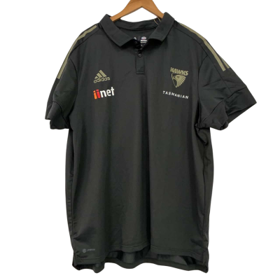 Adidas AFL Onfield Tasmanian Hawks Mens Polo Size XXXL Black | Brand New  