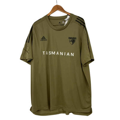 Adidas AFL Onfield Tasmanian Hawks Mens T-Shirt Size XXXL Gold | Brand New